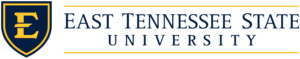 East Tennessee State University's logo for top online colleges in Tennessee ranking.