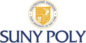 SUNY Polytechnic Institute's logo for top online colleges in New York ranking.
