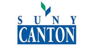 SUNY Canton's logo for top online colleges in New York ranking.