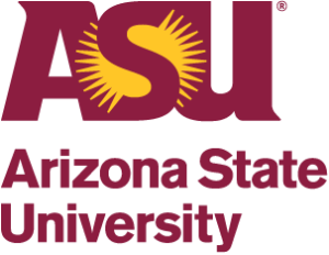 Arizona State University's logo for top online colleges in Arizona ranking.